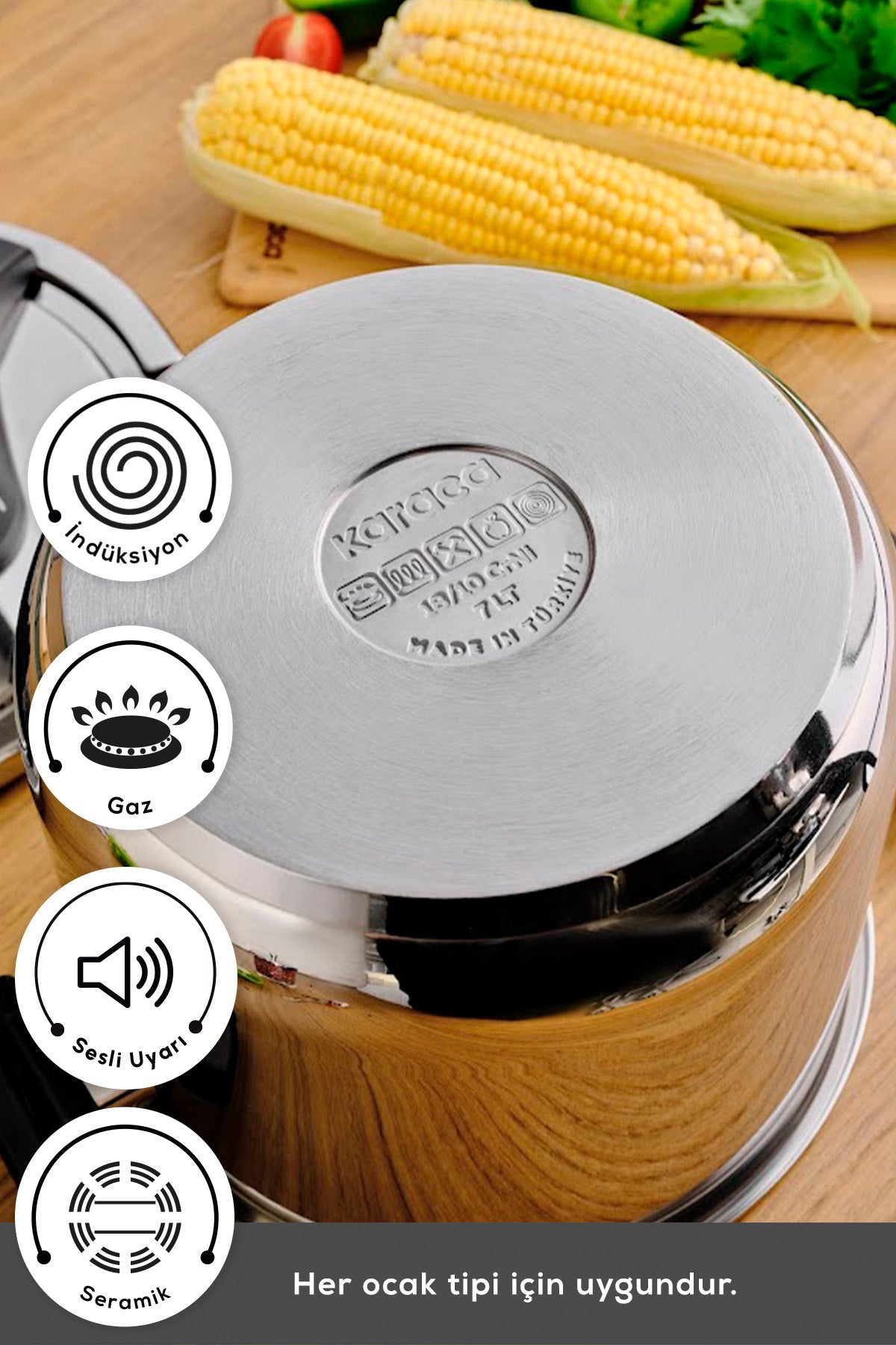 Karaca Marseille induction Base Pressure Cooker 7 Liters - MALLTURK