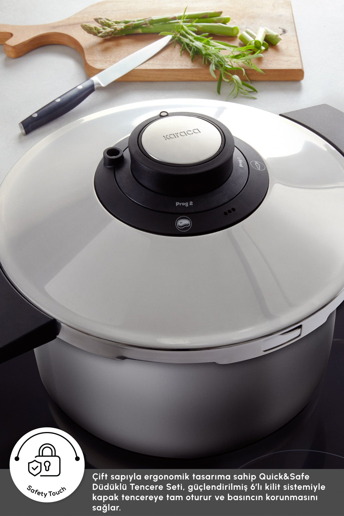 Karaca Quick And Safe induction Base Pressure Cooker Set 6+8 Lt - MALLTURK
