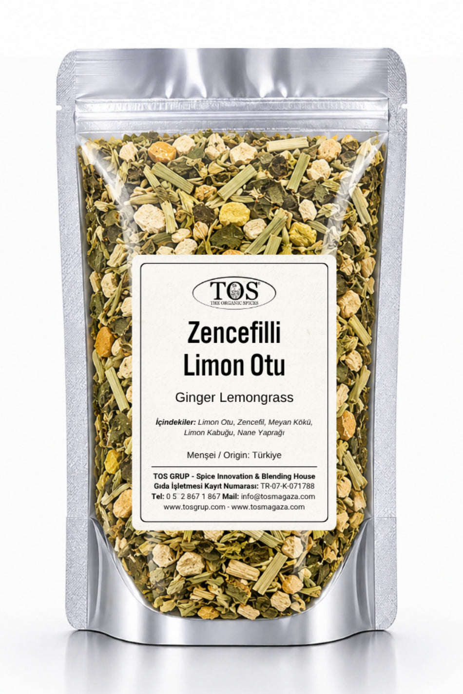 TOS The Organic Spices Ginger Lemongrass 40 gr (1st Quality) Ginger Lemongrass
