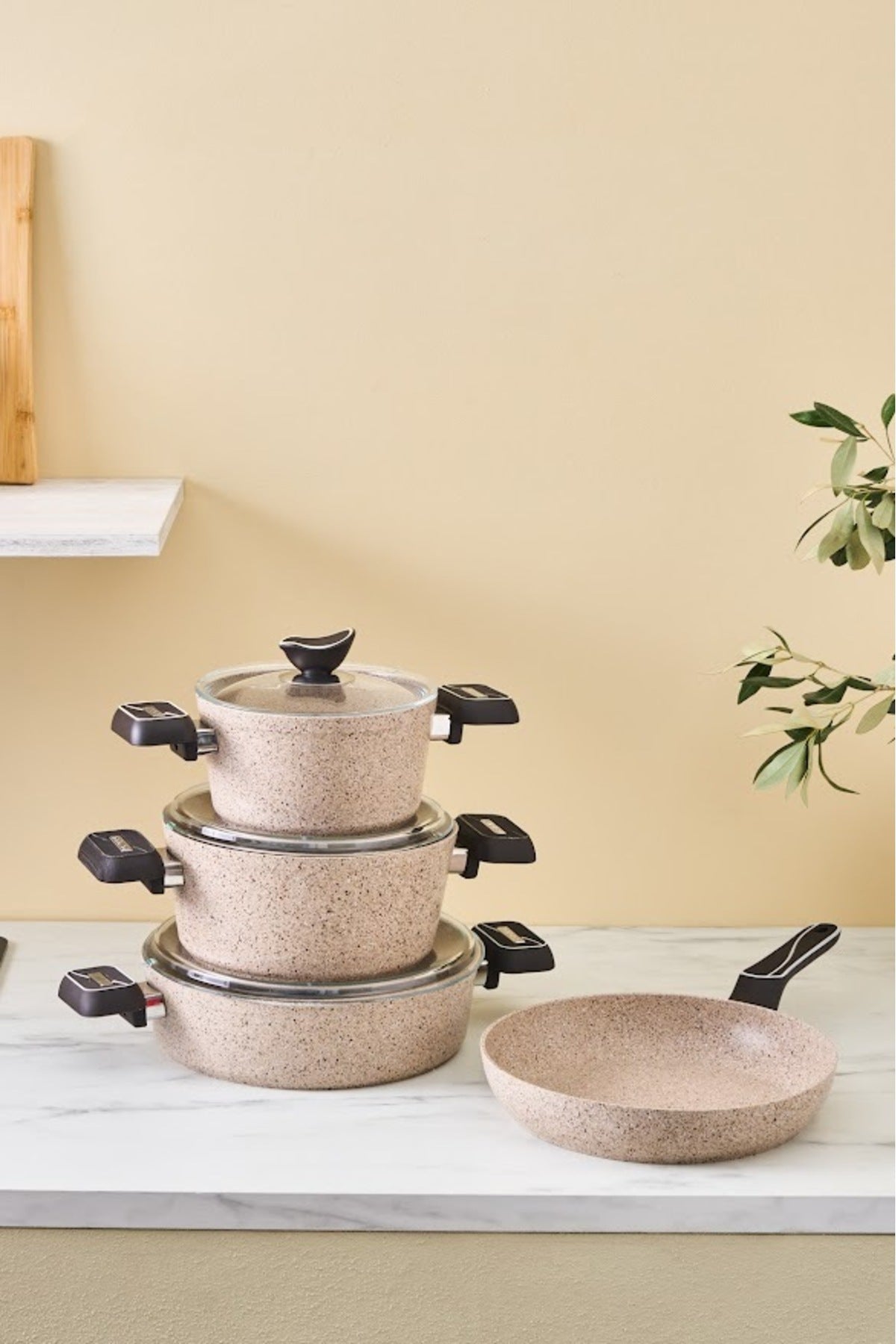 Karaca Biogranit Lungo 7 Piece Cookware Set - MALLTURK