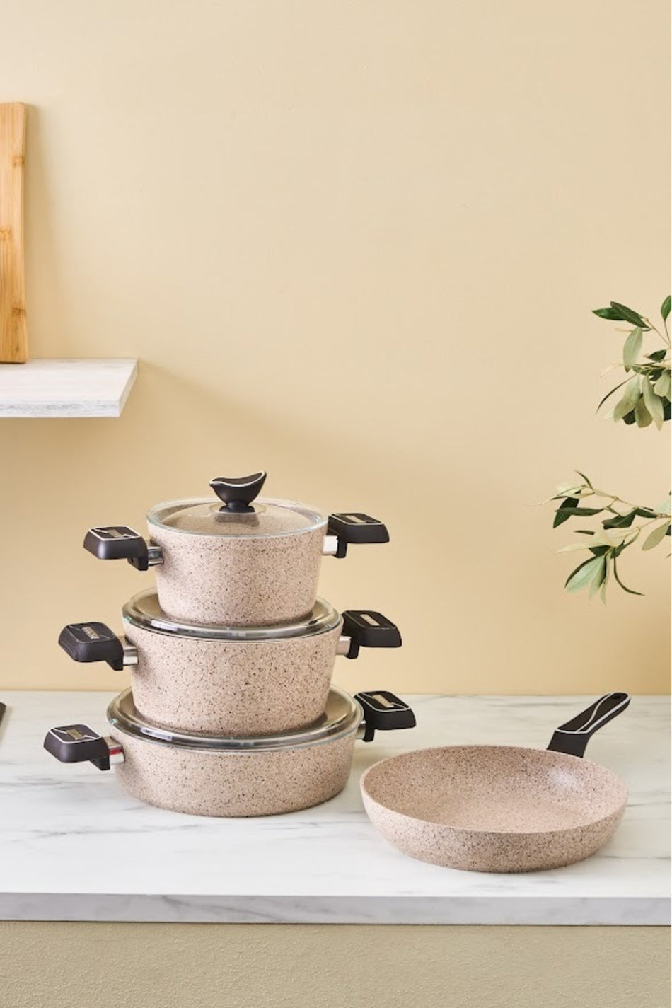 Karaca Biogranit Lungo 7 Piece Cookware Set - MALLTURK