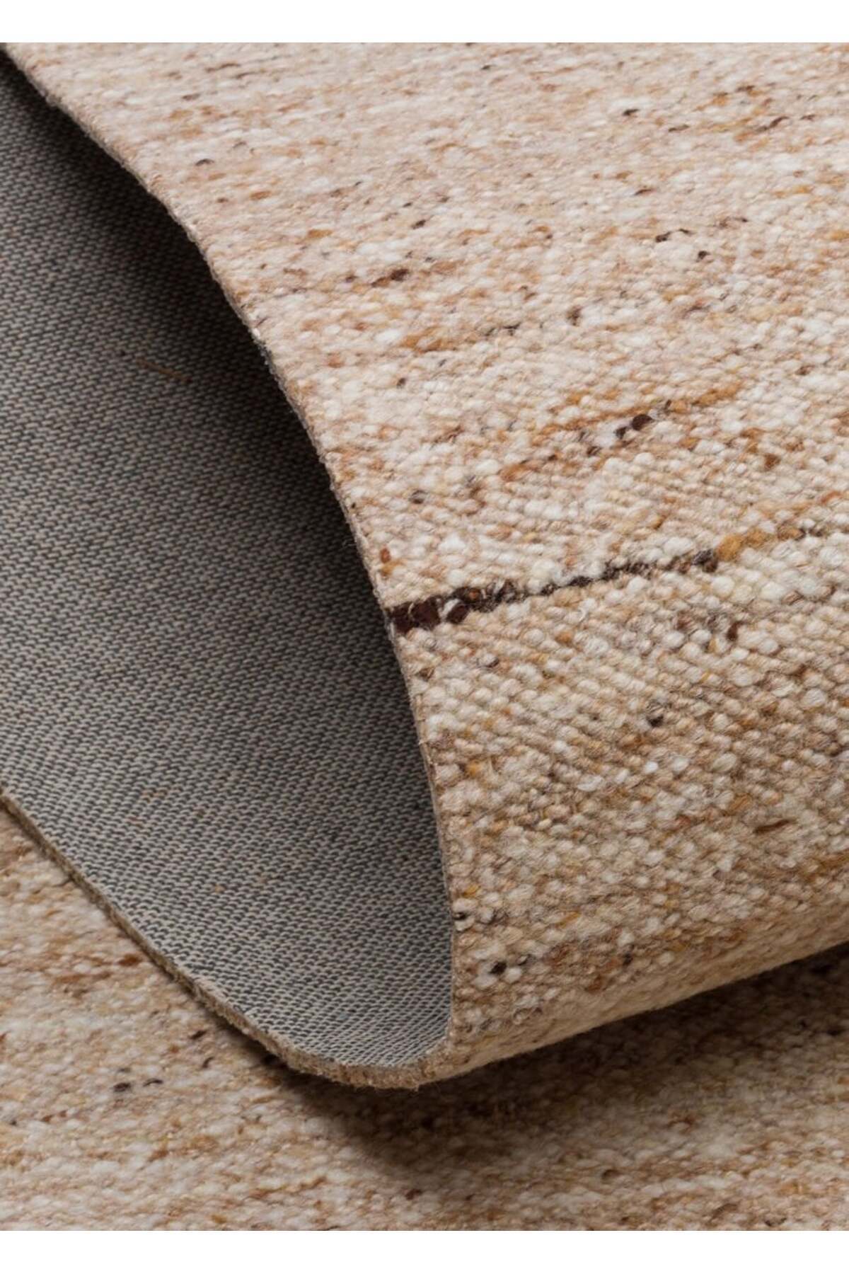 Vog Rug ELSIRA Beige Hand-Woven %100 New Zealand Wool Natural Textured Modern Scandinavian Living Room Rug