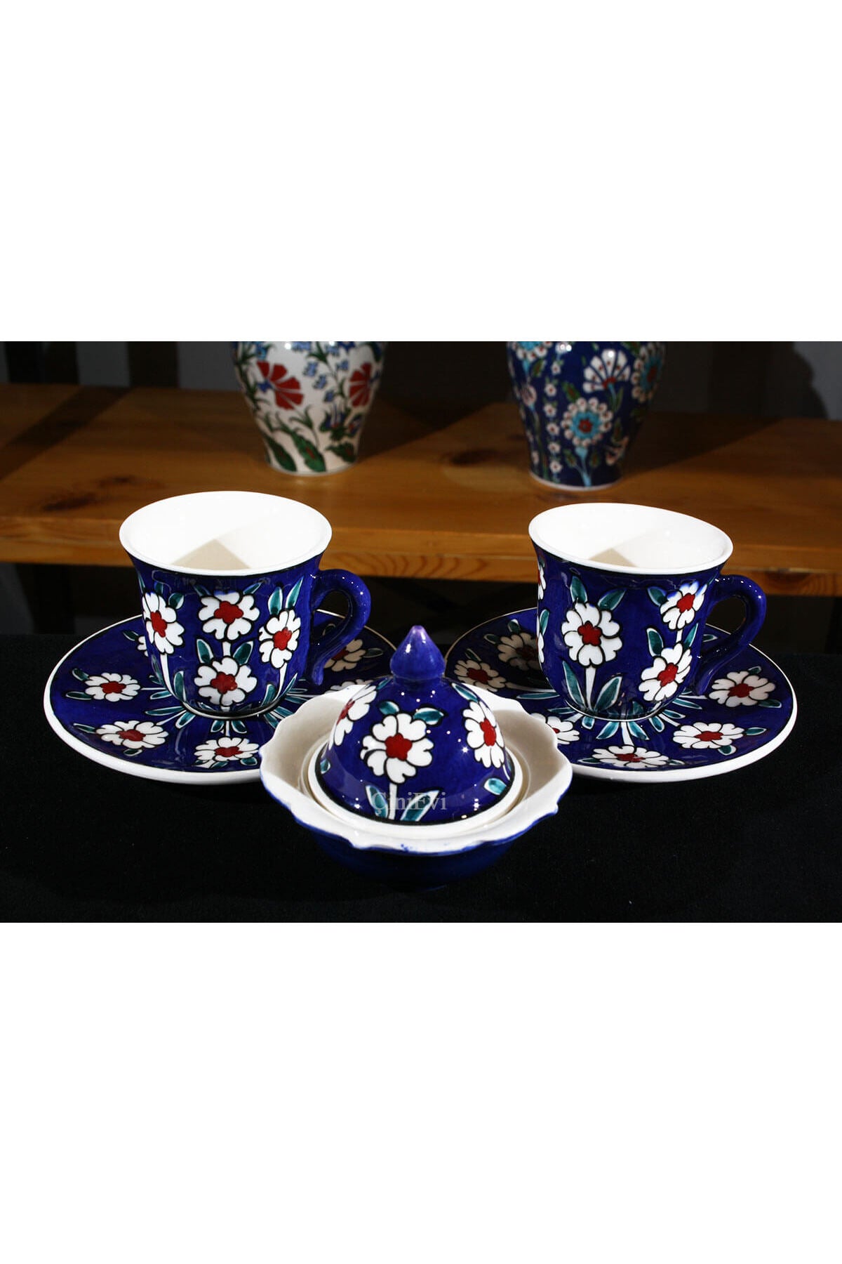 Ceramic House Coffee Set with Tree of Life Motif - MALLTURK