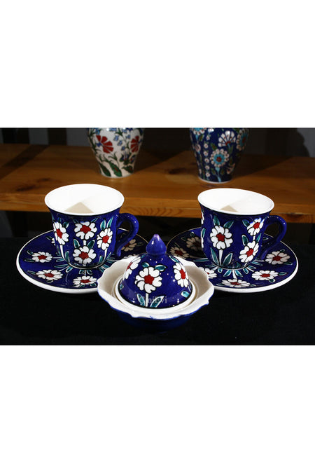 Ceramic House Coffee Set with Tree of Life Motif - MALLTURK
