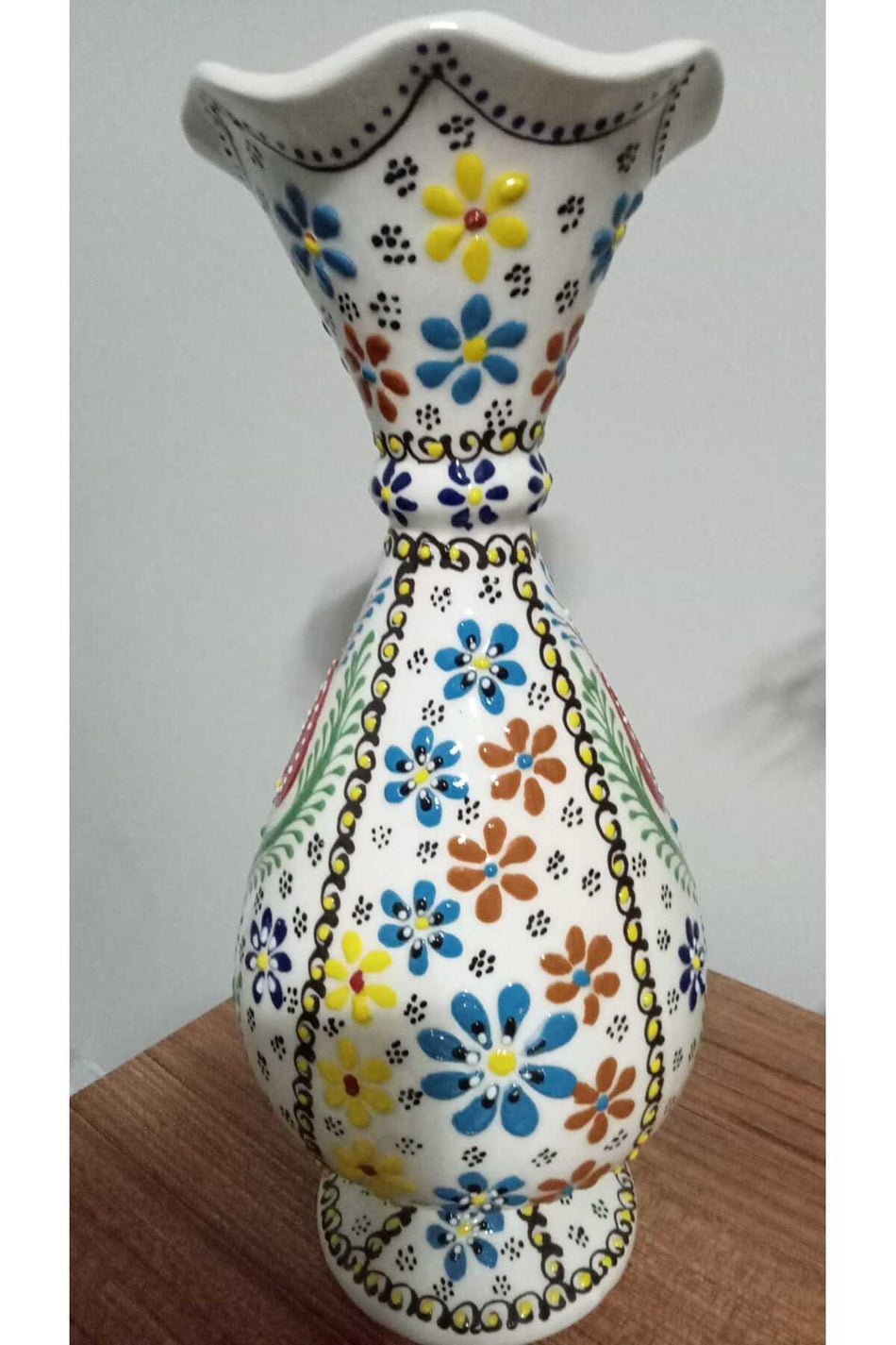Sema ceramic handmade lace hyacinth model 35 cm ceramic vase - MALLTURK