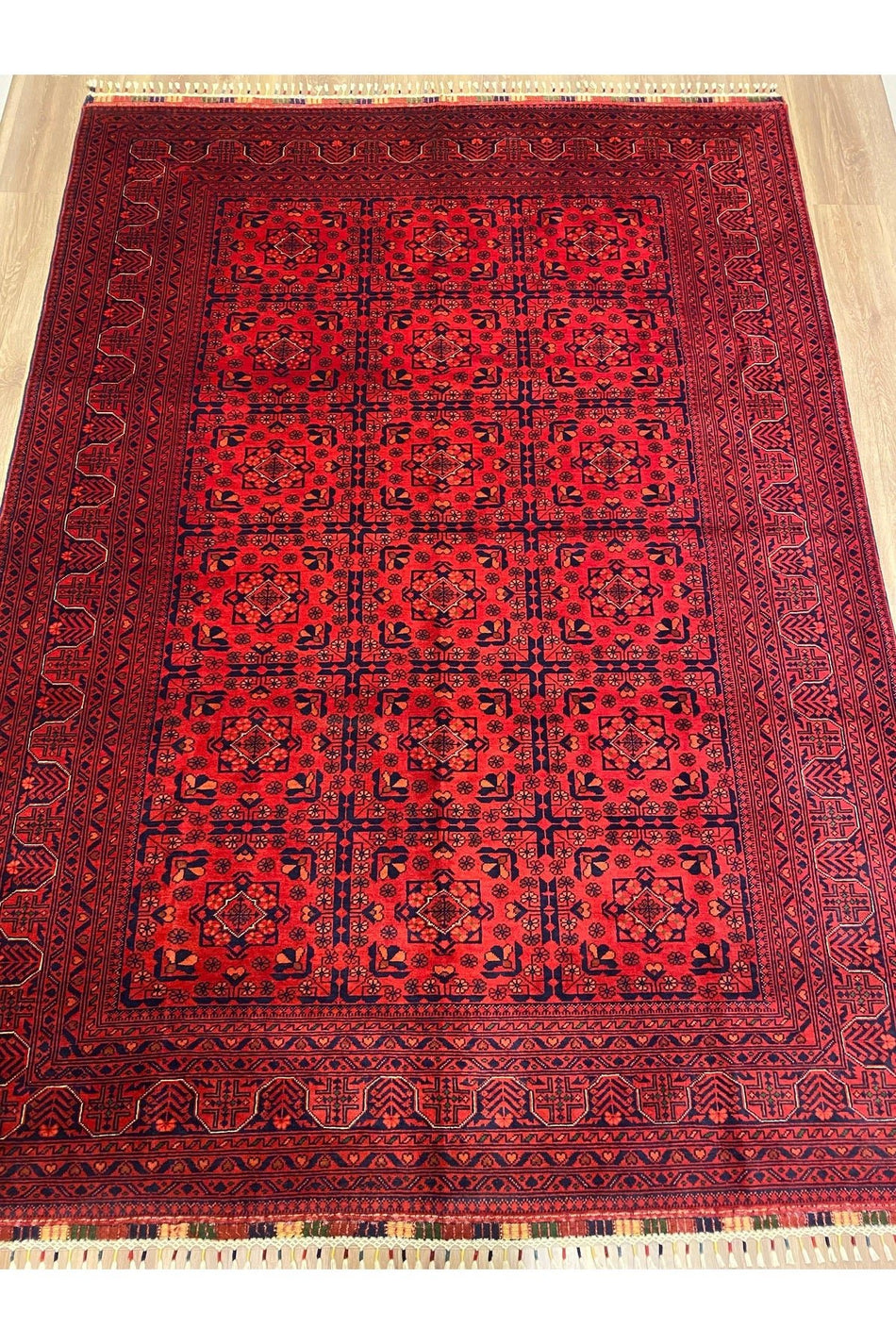 Fethiye Carpet & Kilim Handwoven Afghan Bilecik Carpet – 100% Wool, 100% Handwoven, Natural Decorative Carpet, Handmade, Original Design, Modern Wool Rug