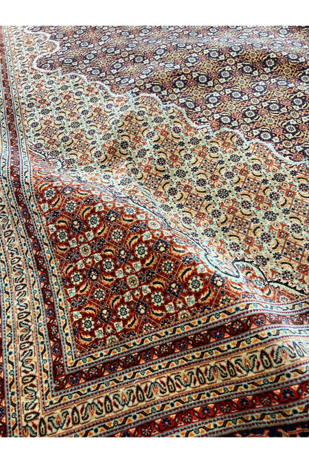 RD RAMAZAN DAG Hand Rug Art Hand-Woven Iranian Mahi Rug Wool Blend Premium Quality Size 400x300 - MALLTURK