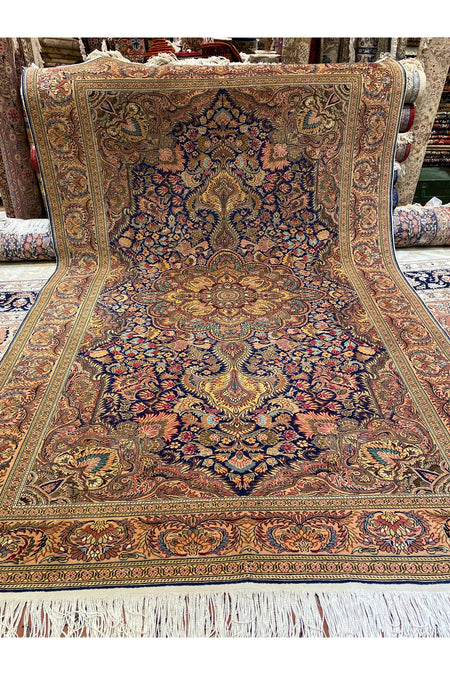 RD RAMAZAN DAG Hand Rug Art Hand-Woven Kayseri Hacilar Weave Premium Quality Cotton Fringe with Wool Weave Size 300x200 - MALLTURK