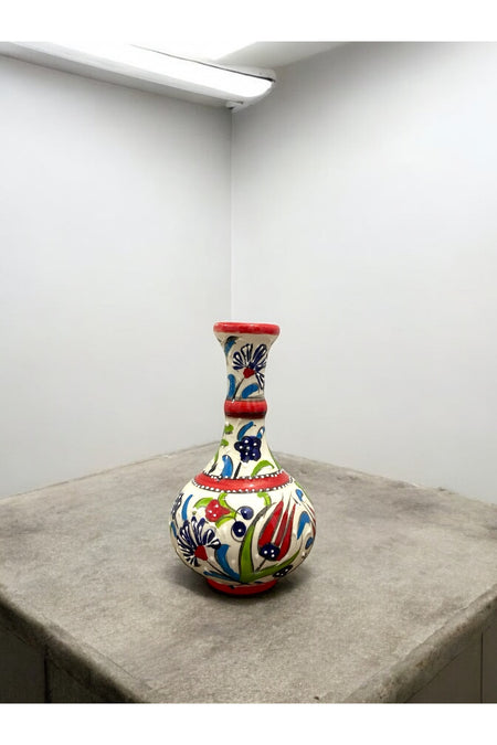 STORESZA Handmade Kutahya Ceramic 15 cm Teardrop Vase - MALLTURK