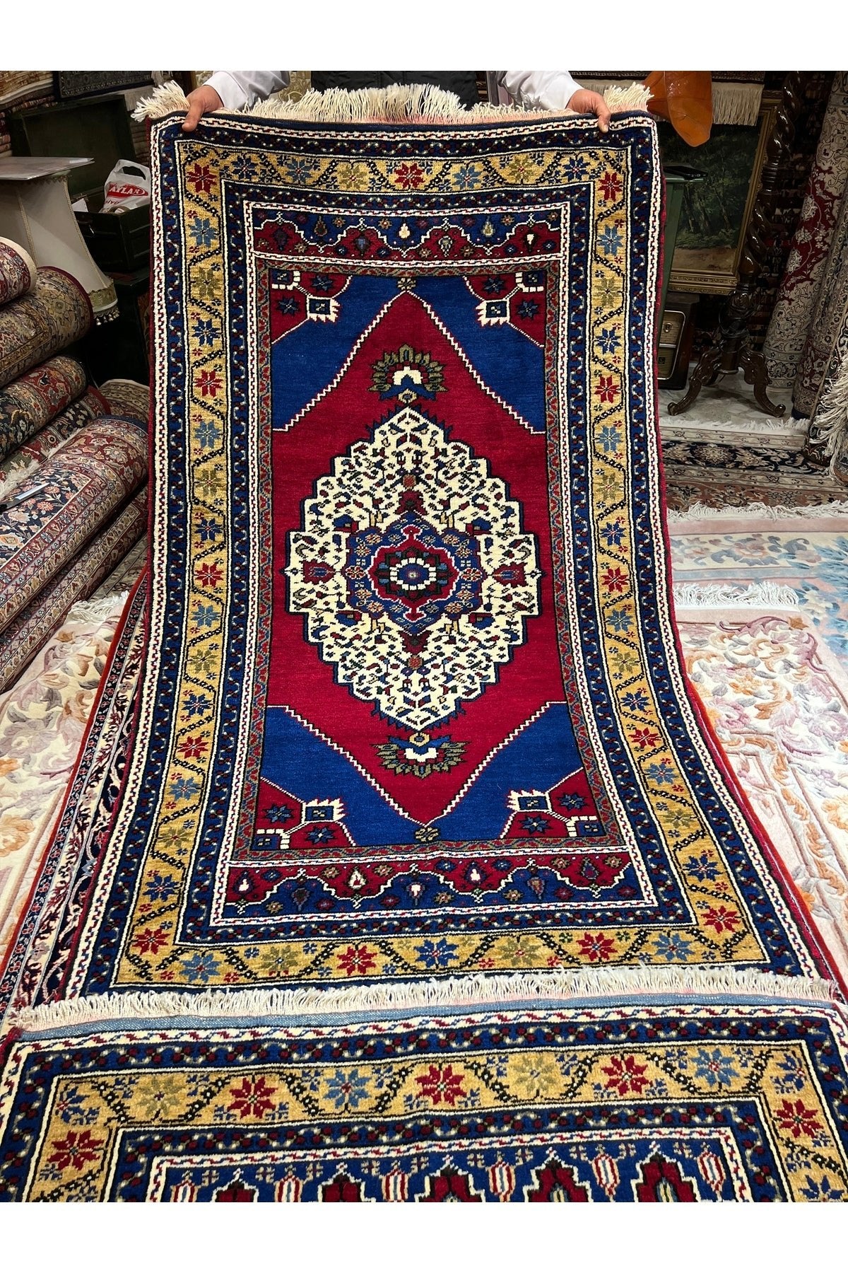 RD RAMAZAN DAG Hand Rug Art Hand-Woven Taspinar Rug Yune Wool Weave Olup Natural Dye - MALLTURK