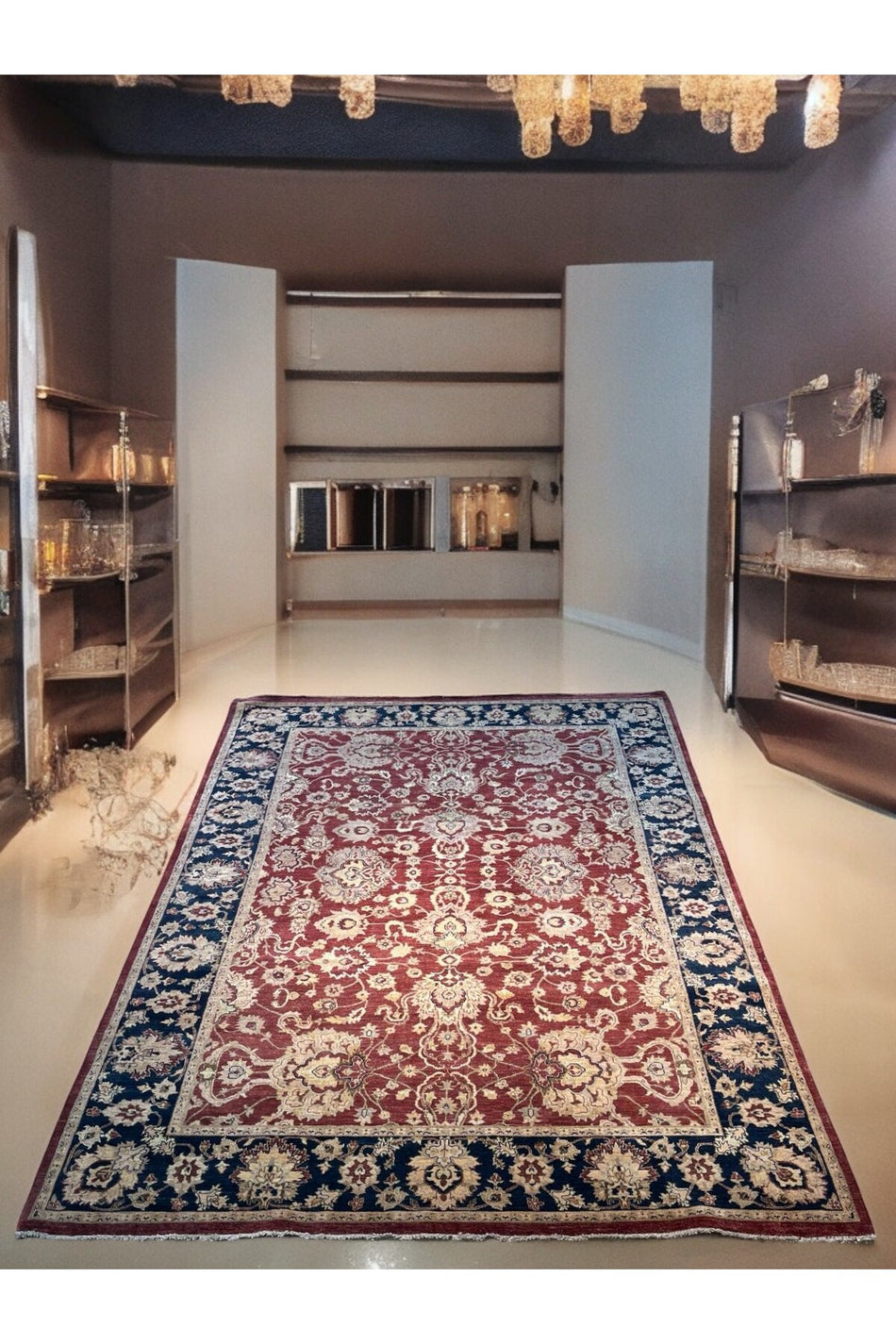 Sirvan Handwoven Afghan Usak Carpet - 285x212 - MALLTURK