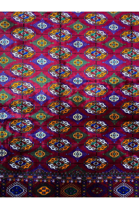 ADALI Hand-Woven Silk Turkmen Rug, Siki Dokumasiyla Ev Dekorasyonunuza Siklik Katin