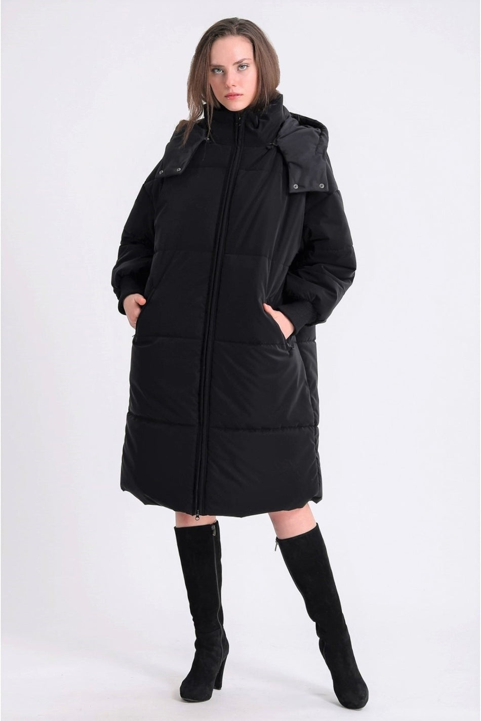 Leather Club Black Matte Down Puffer Jacket