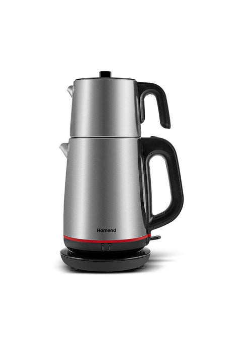 HOMEND Royaltea 1741h Stainless Steel Tea Maker 2000W 1.9lt Steel Heater 1lt Steel Teapot - MALLTURK