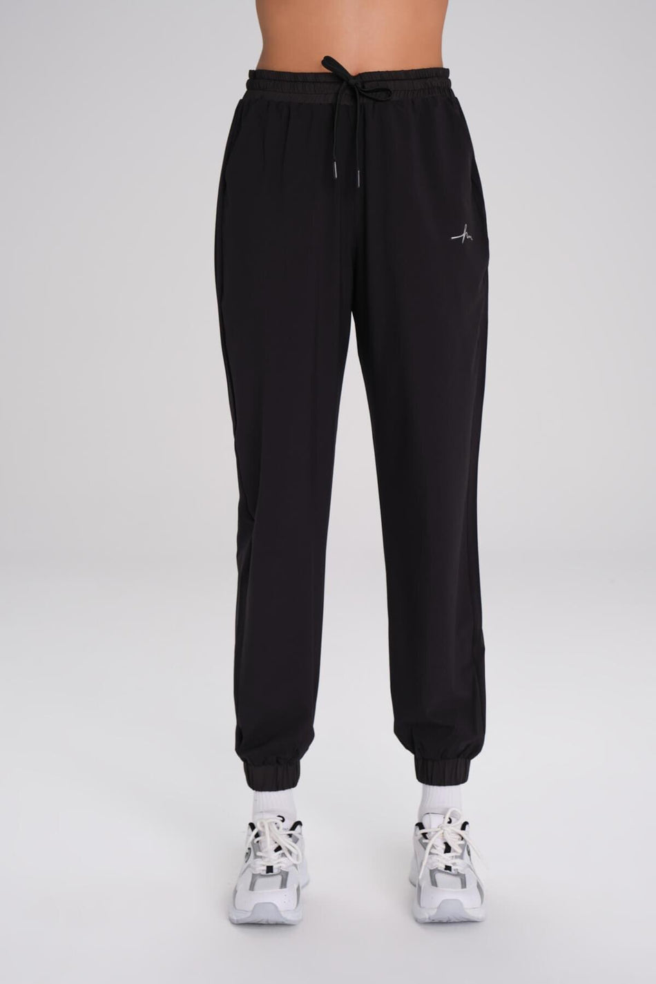 Hasema Active Elasticated Hem Black Jogger Sports Pants Tracksuit Bottoms ACT-1