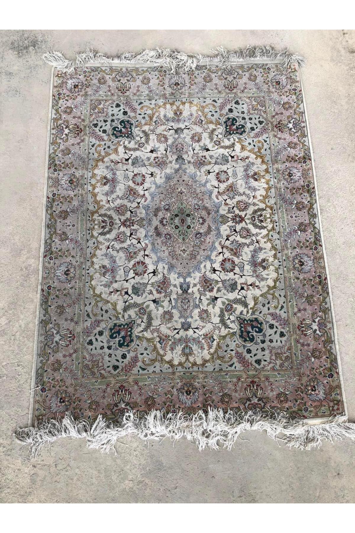 Hasyilmaz Hand-Woven Silk Wool Iranian Tabriz Rug 210x150cm 002 - MALLTURK
