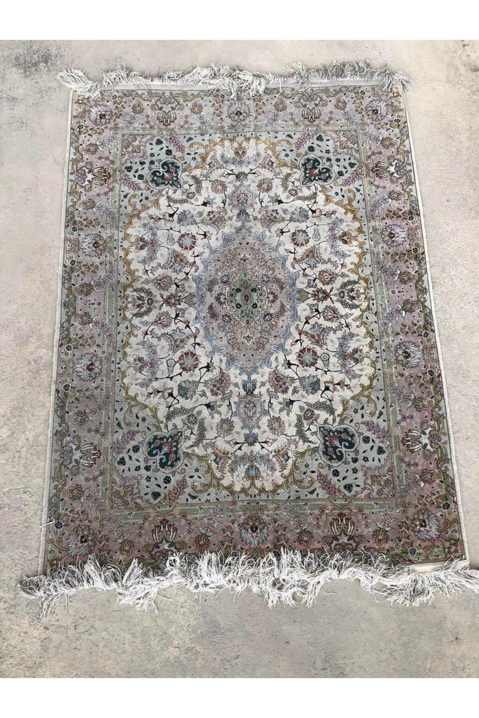 Hasyilmaz Hand-Woven Silk Wool Iranian Tabriz Rug 210x150cm 002