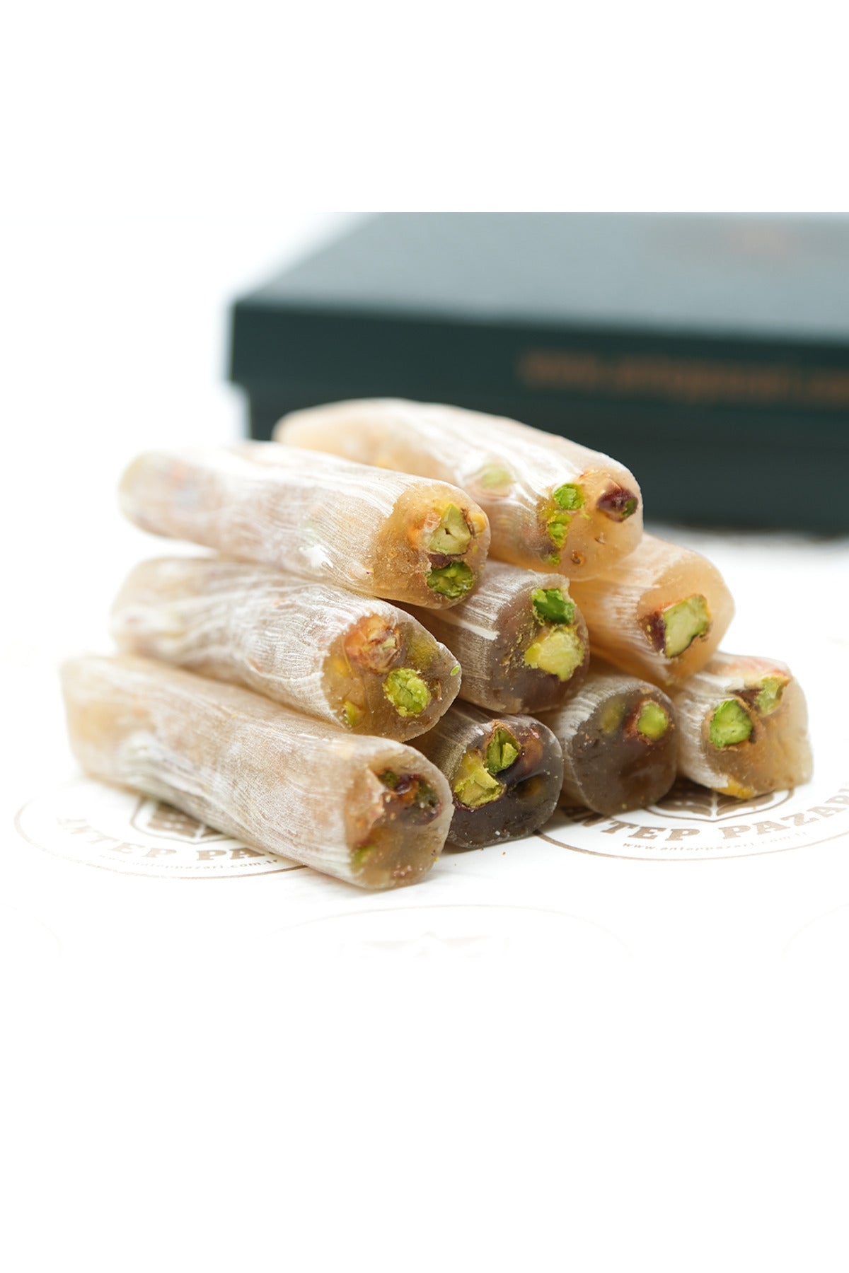 Antep Pazari Turkish Delight Pistachio Honey fitil Turkish Delight 350 g - MALLTURK