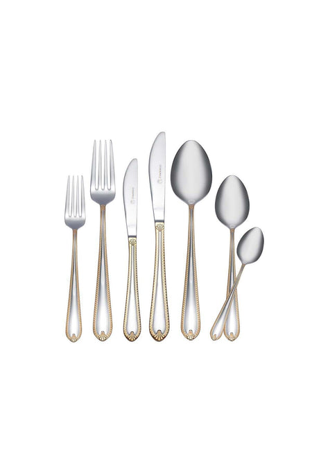 KORKMAZ dilruba gold 84 Piece Flatware Set a2517 - MALLTURK