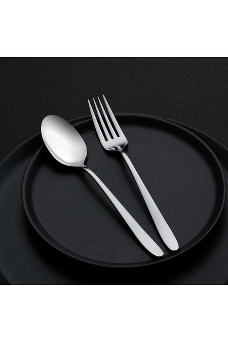Nehir sultan Dinner Spoon ve Fork Set takimi 24 Piece 12 Place Setting - MALLTURK