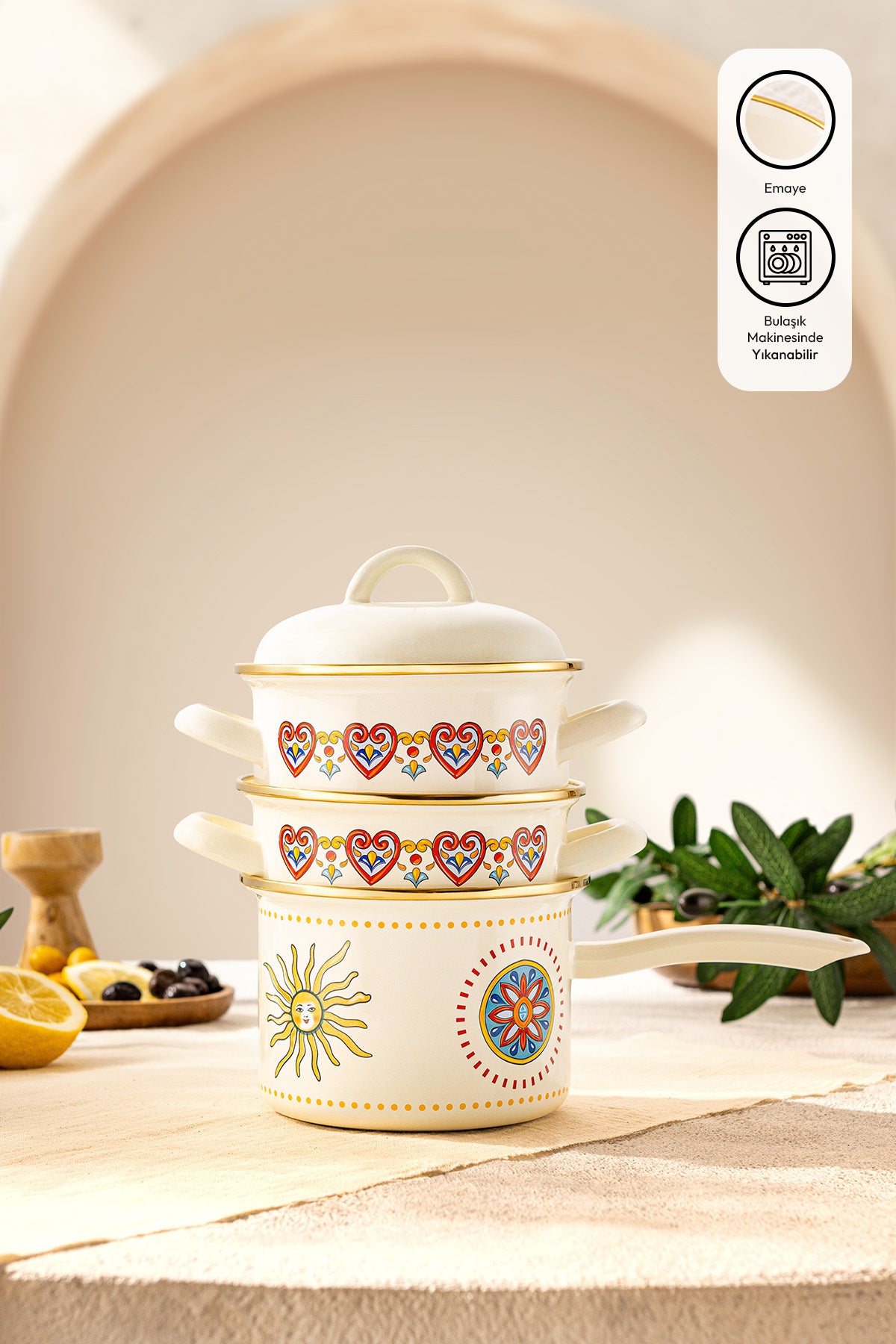 Emsan Solemar Enamel Midi Set 14 cm
