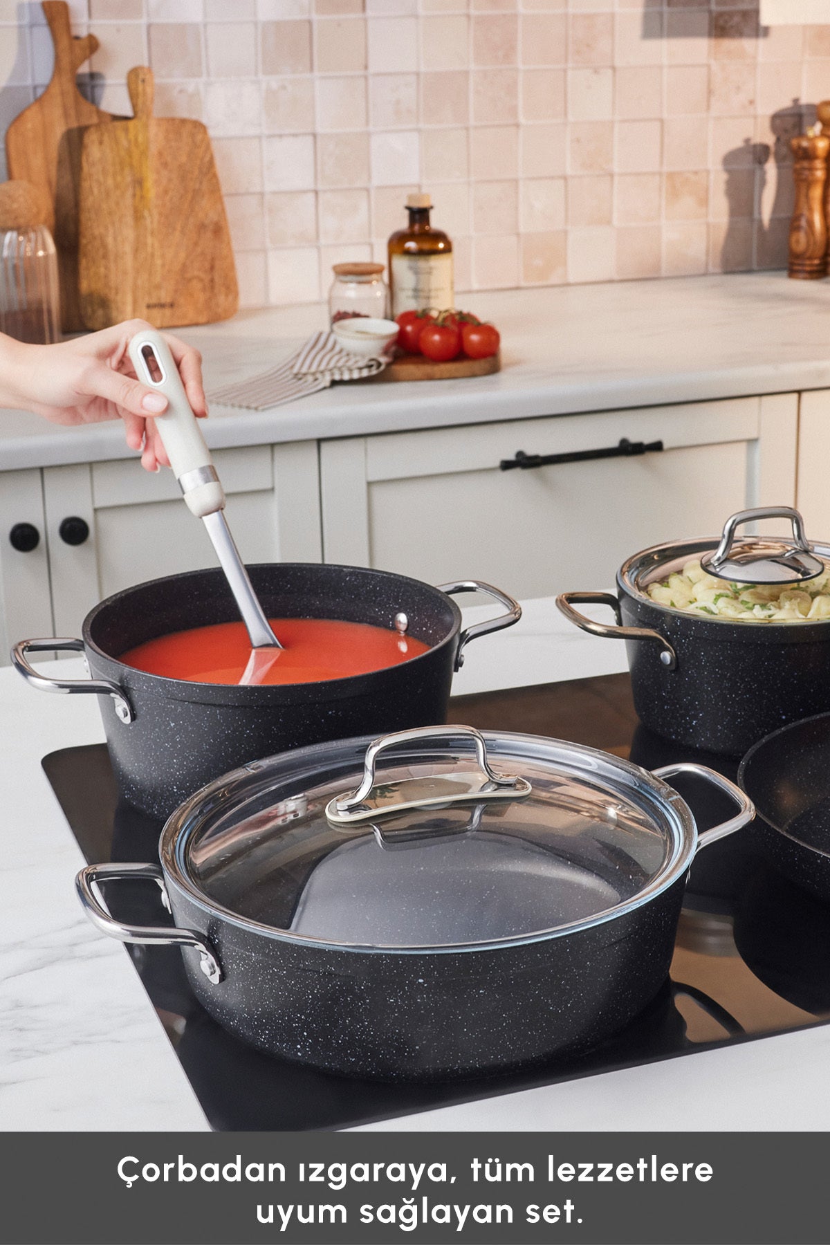 Emsan Biogranit Defne 7 Piece Cookware Set - MALLTURK