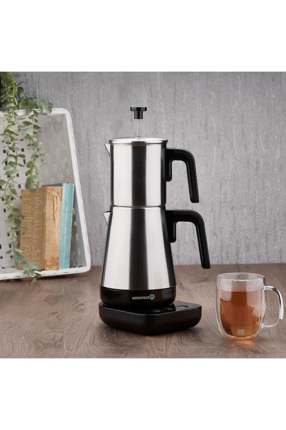 KORKMAZ Moderna Electric Kettle Black Satin 1.3 lt A850 - MALLTURK