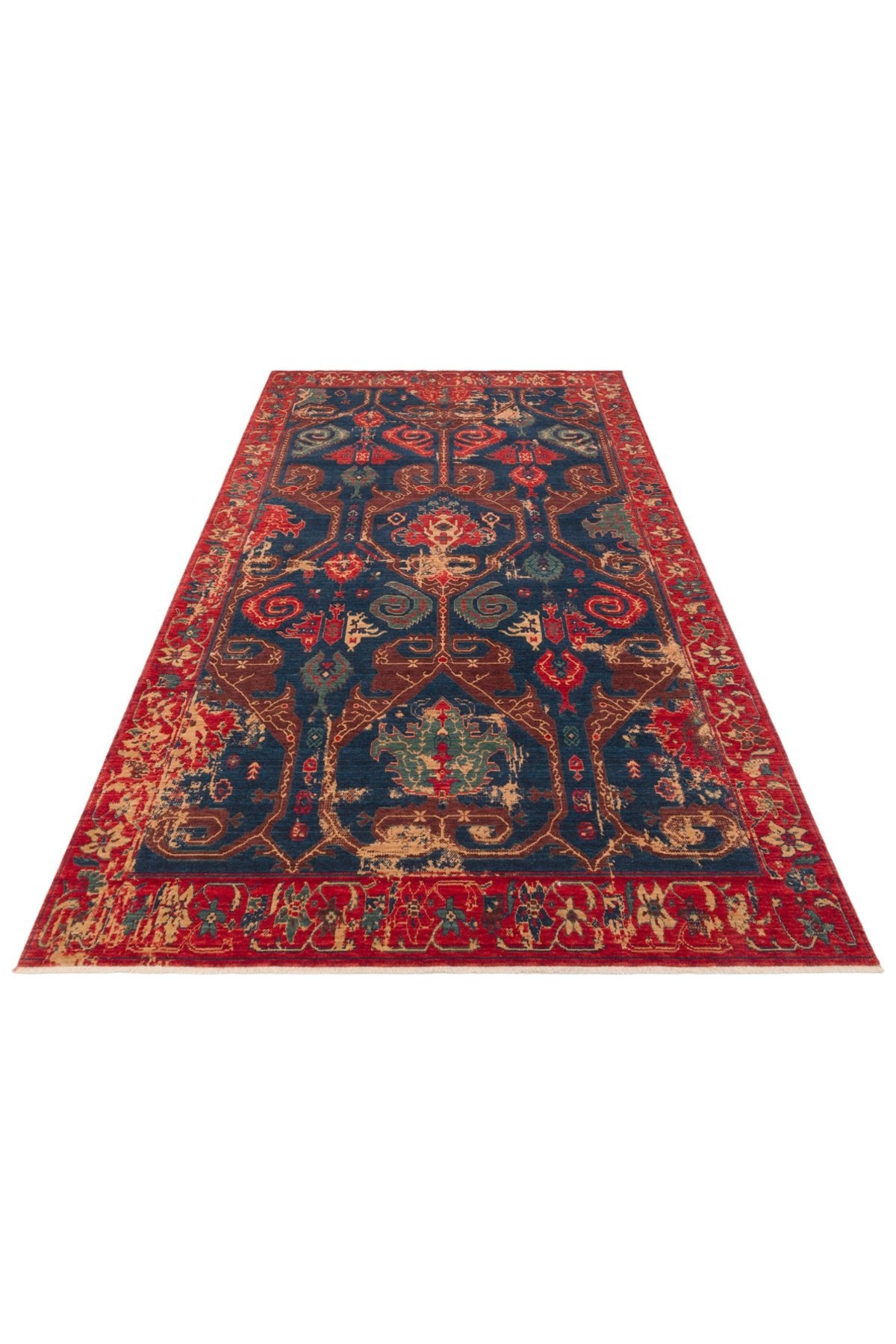 Kalesta Rug Rustik 05 Red Vintage Natural Wool with Special Looms Hand-Woven Techniques with Produced Living Room Rug - MALLTURK