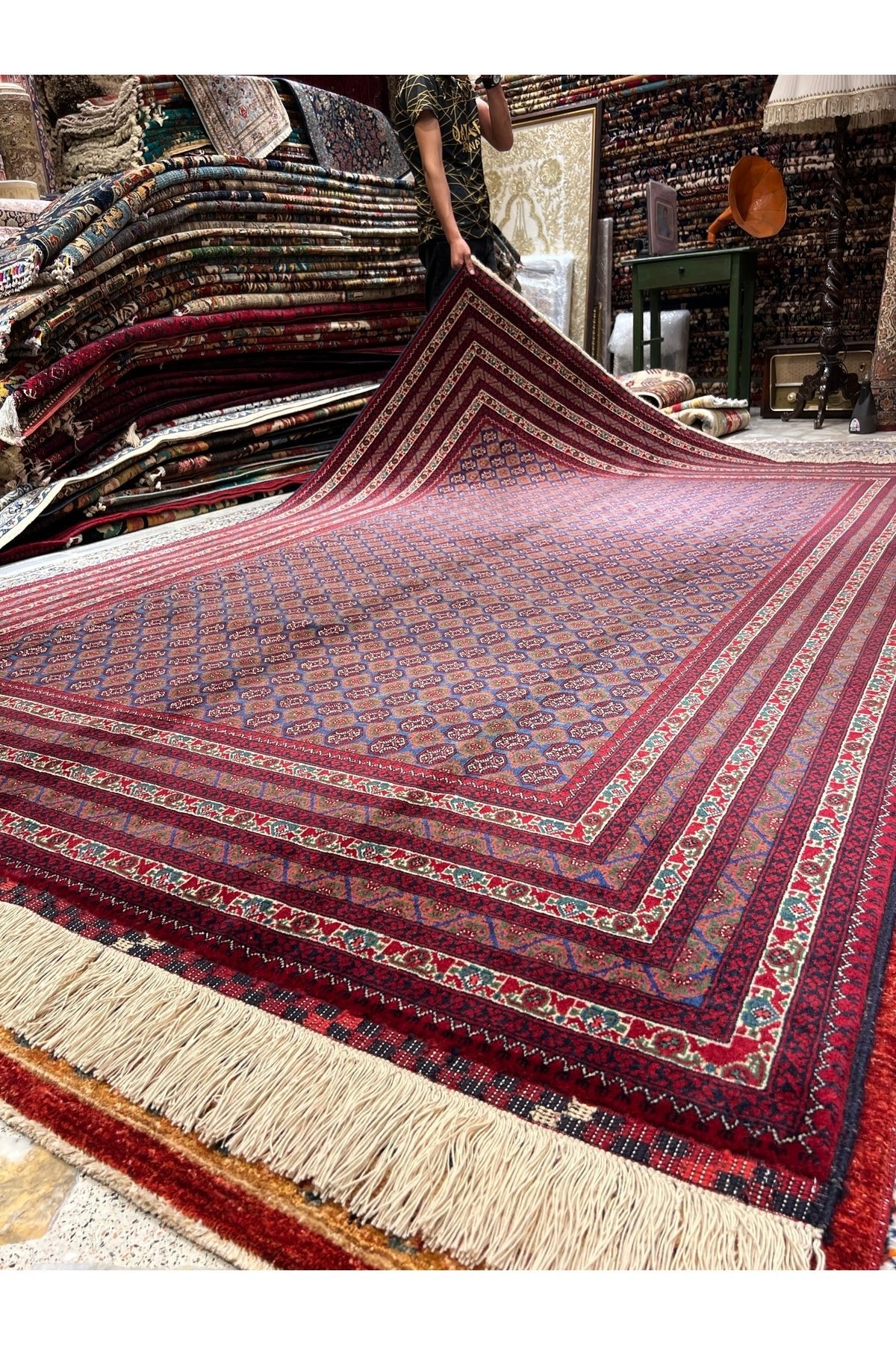 RD RAMAZAN DAG Hand Rug Art Hand-Woven Afgan Hoca Roshnai Rug Size 300x200. - MALLTURK