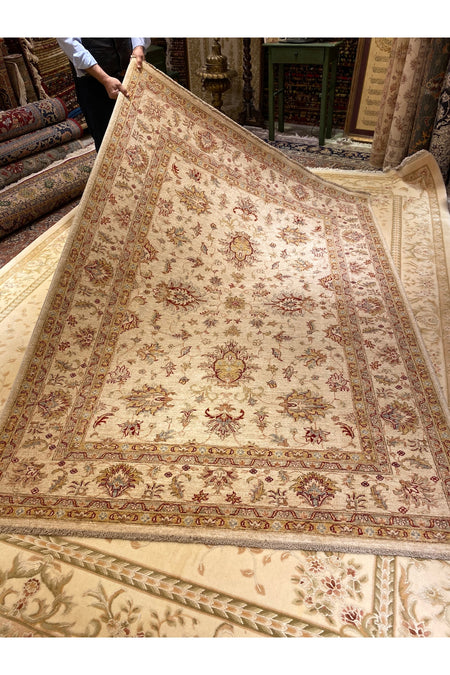 RD RAMAZAN DAG Hand Rug Art Hand-Woven Afgan Usagi Zileger Premium Quality Cotton Base Wool Weave Natural Dye Size 250x170 - MALLTURK