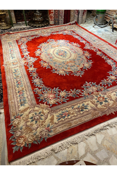 RD RAMAZAN DAG Hand Rug Art Hand-Woven Embossed Chinese Rug Premium Quality Size 370x270 - MALLTURK
