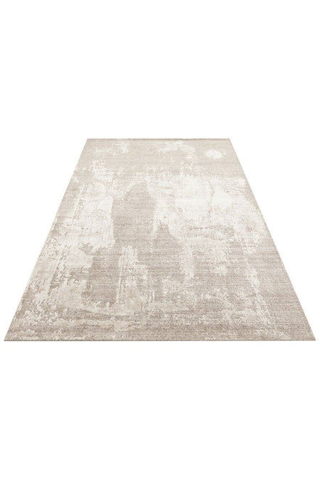 Kalesta Rug Grace Grey, Self-Patterned Pattern Wool, Viscose and Cotton Blend Pattern Elegant Living Room Rug - MALLTURK