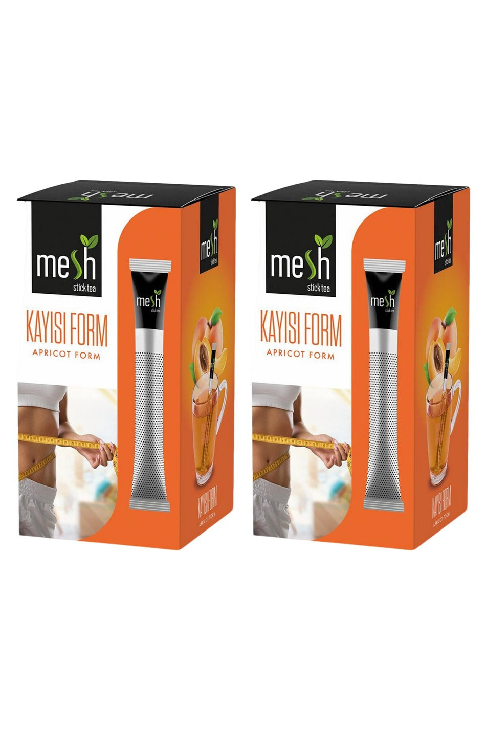 Mesh Stick Apricot Form Herbal Tea – Natural, Sugar-Free, Additive-Free, 2 Packs in 1