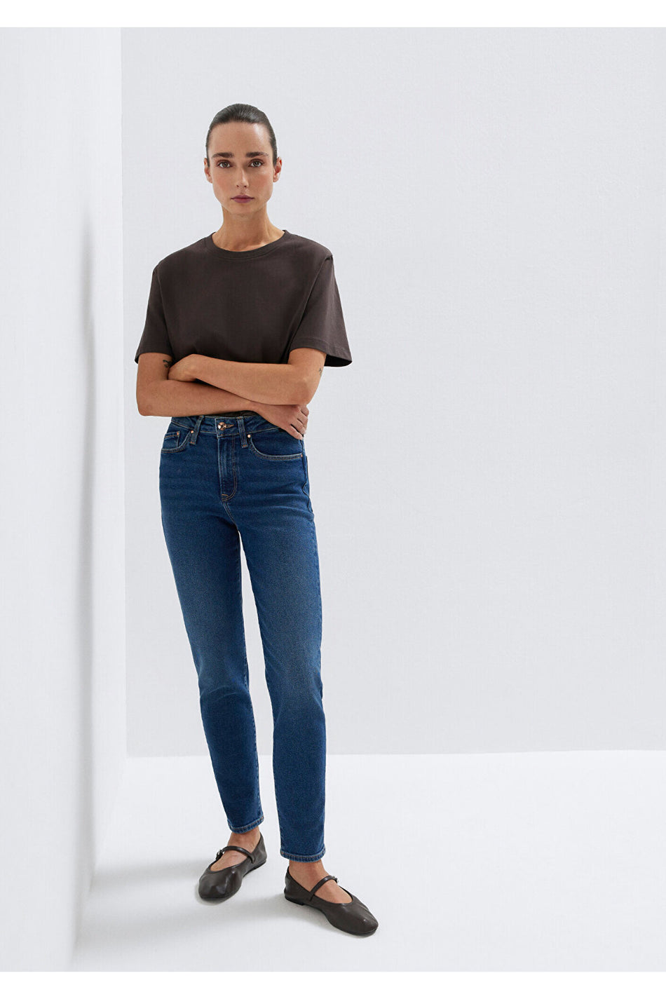 Mavi Cindy Gold Shape Dark Jeans 100277-33687 - MALLTURK