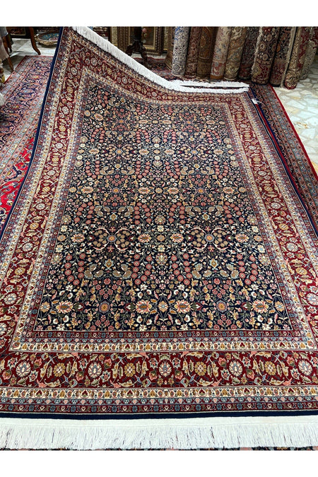 RD RAMAZAN DAG Hand Rug Art Hand-Woven Turkey Hereke Rug Signed Seven Mountains Flower Design Size 310x200 - MALLTURK