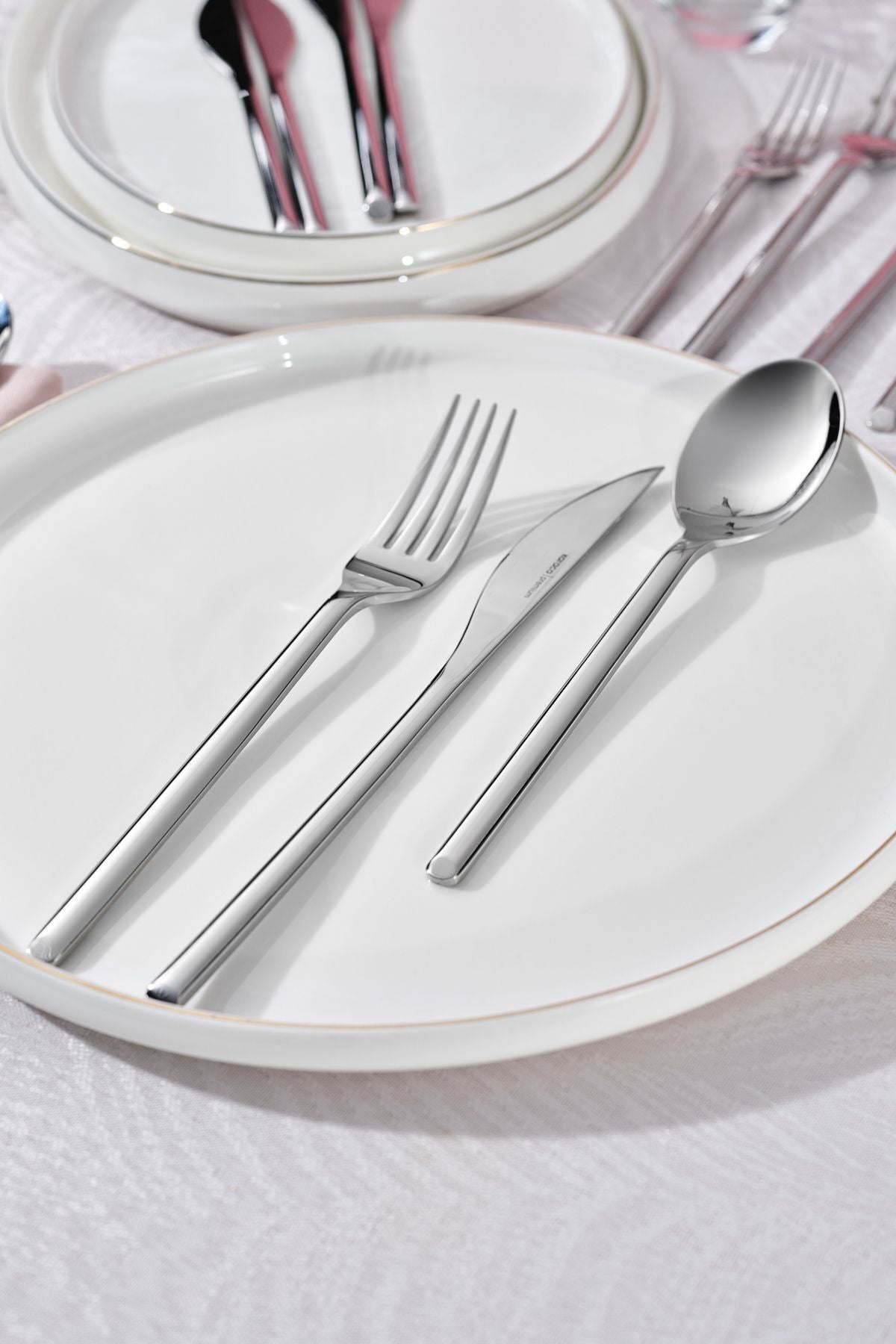 Karaca kendo 84 Piece 12 Place Setting premium Boxed Flatware Set - MALLTURK