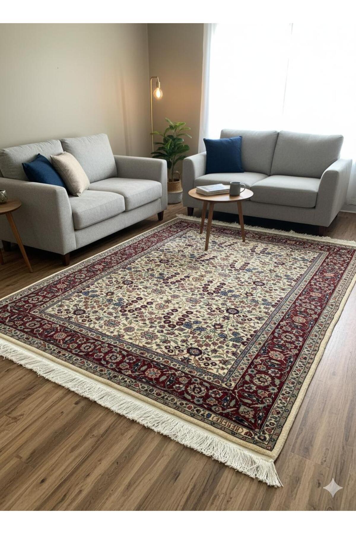 RD RAMAZAN DAG Hand Rug Art Hand-Woven Sumerbank Hereke Rug Signed Seven Mountains Flower Premium Quality Size 234x150 - MALLTURK