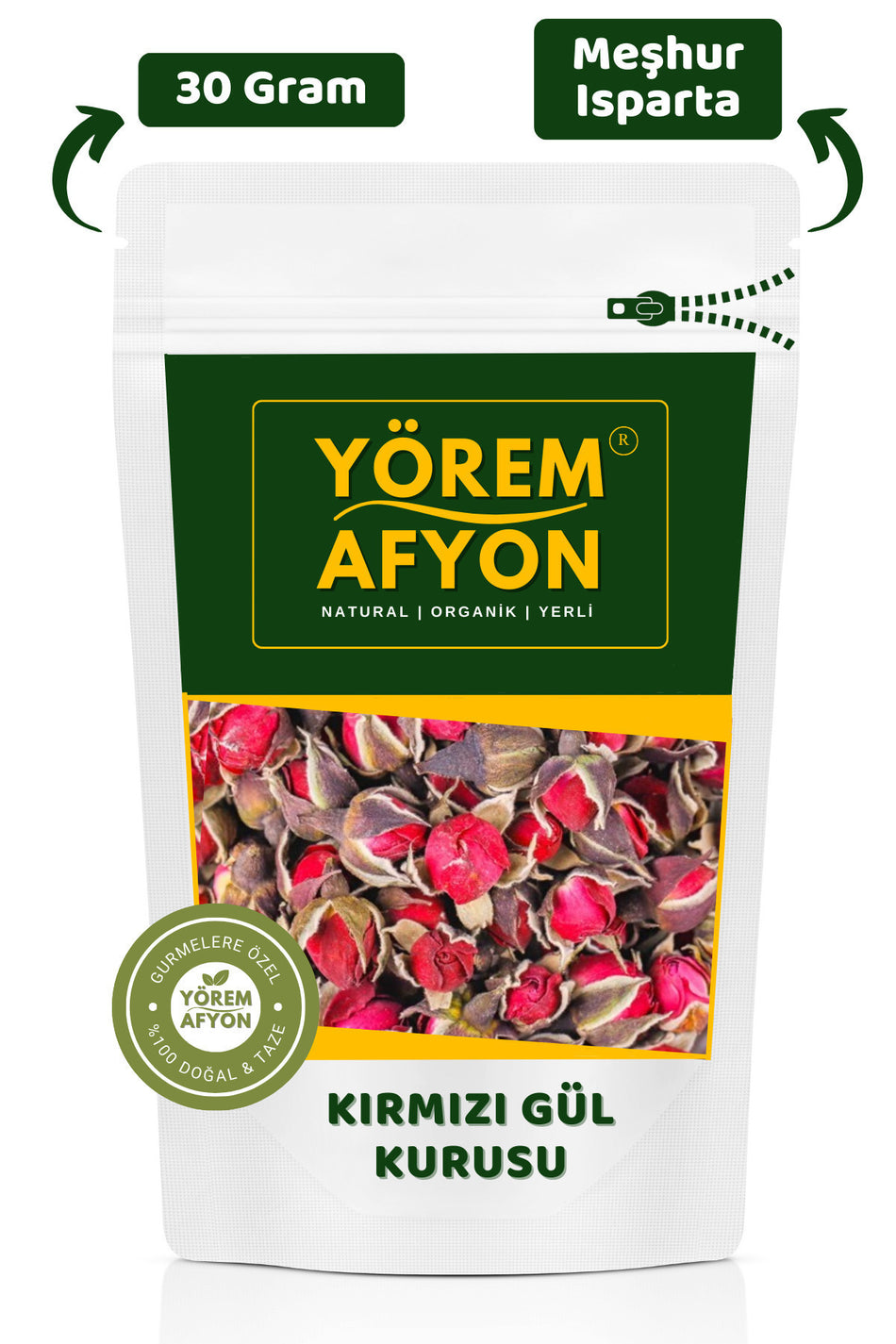 Gulcehre Yorem Afyon Famous isparta Red Bud Scented Dried Roses | 30gr. - MALLTURK