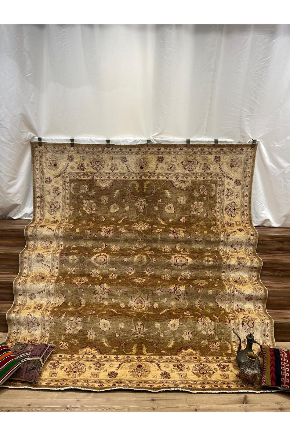 SIRVAN Rug Hand-Woven AFGAN Usak Rug - 250 x 300 - MALLTURK