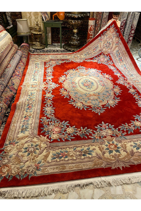 RD RAMAZAN DAG Hand Rug Art Hand-Woven Embossed Chinese Rug Premium Quality Size 370x270 - MALLTURK