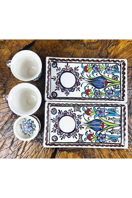 Cini Evi Gift for Loved One: Ceramic Turkish Coffee Set - MALLTURK