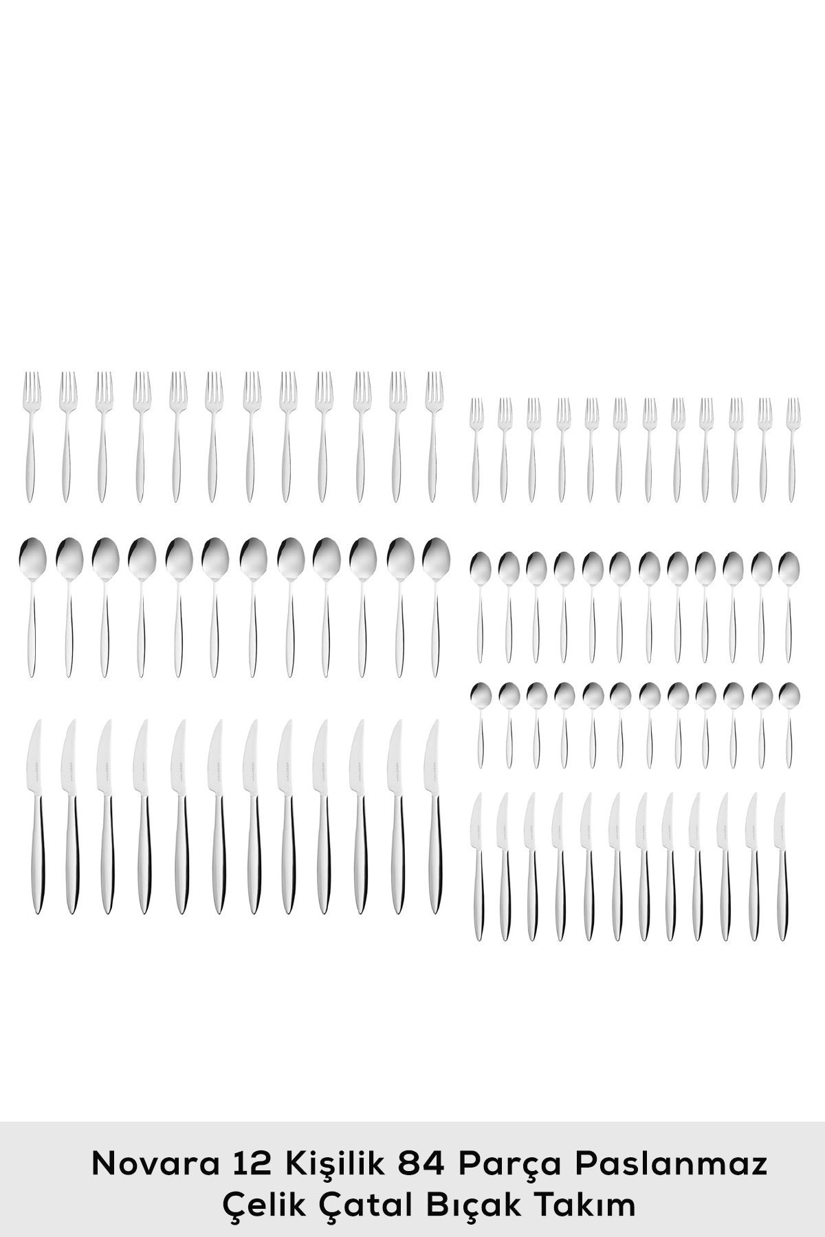 Karaca new year yilbasi novara 84 Piece 12 Place Setting elegance Flatware Boxed - MALLTURK