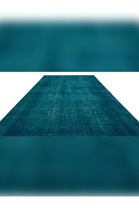 Apex Rug Distressed Vintage Rug XLarge Hand-Woven Natural Turquoise 29800 300 x 372 cm - MALLTURK