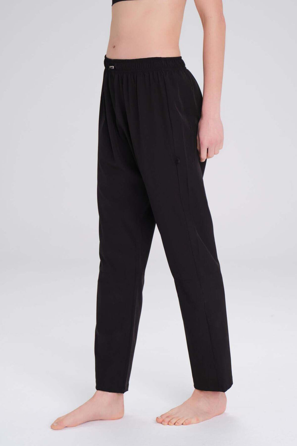 Hasema Flexible Woven Black Anti-Split Swim Pants with Leggings 3087 - MALLTURK