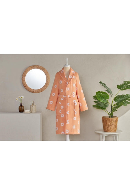 Ozdilek FLORETTA Daisy Shawl Collar Bathrobe - MALLTURK