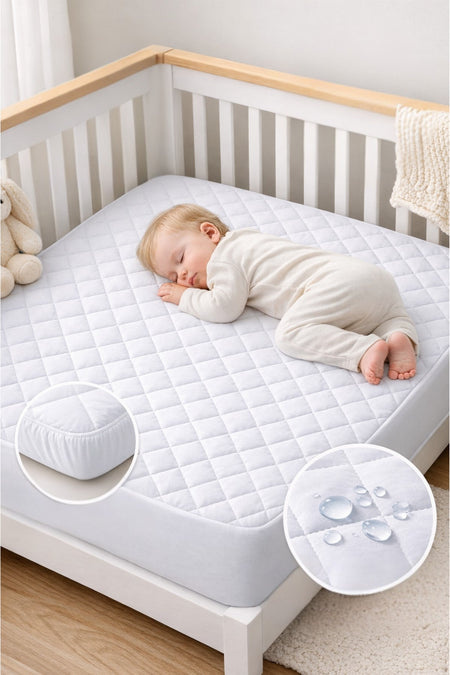 Formeya Waterproof Cotton Quilted Fitted Baby & Kids Mattress Protector - MALLTURK