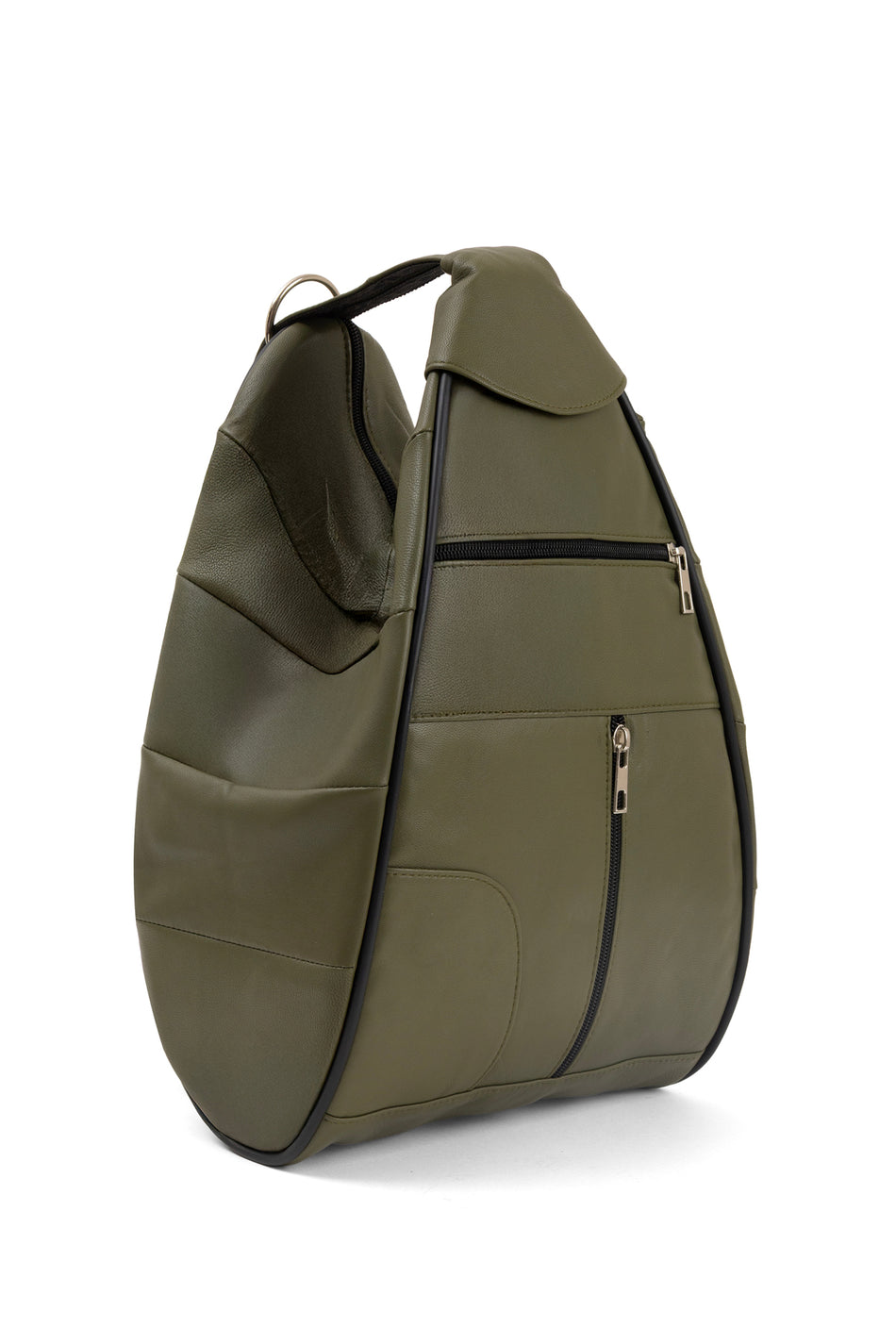 Fubileather Genuine Leather Suede Mochila Backpack, Shoulder Bag Vibrant Colors Green