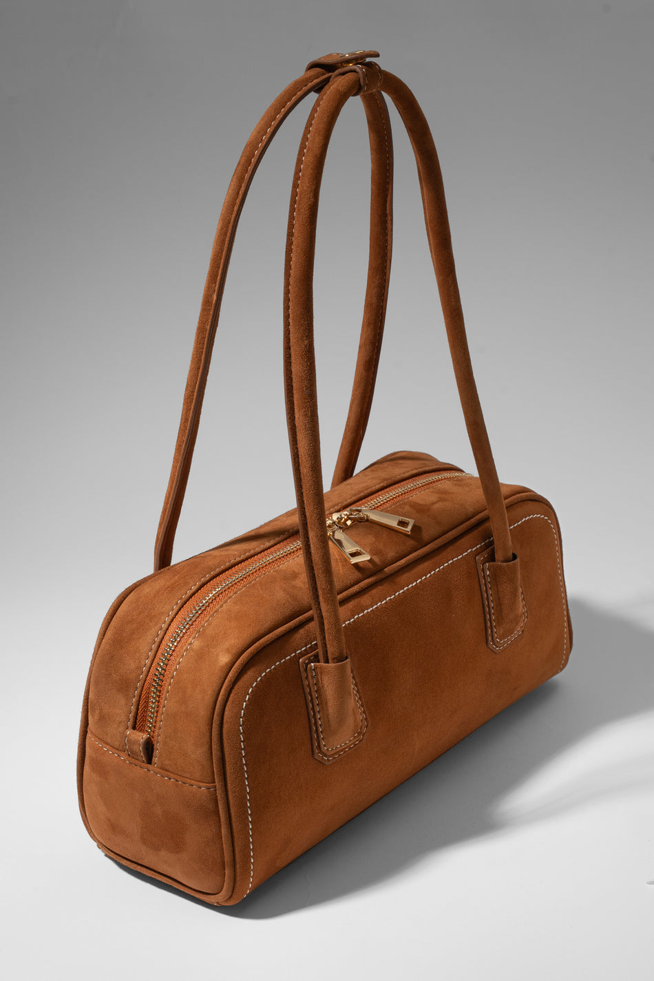 Fubileather Suede Florence Genuine Leather Women's Hand and Shoulder Bag