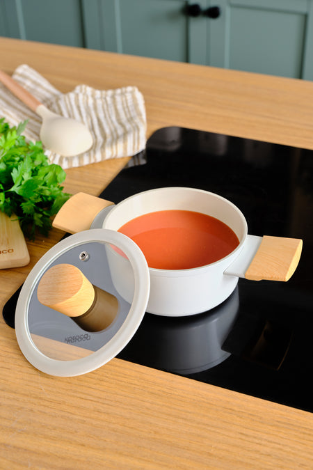 Karaca x Refika Swiss Crystal Almond 0 Yag Ile Nonstick Induction Compatible Pot - MALLTURK