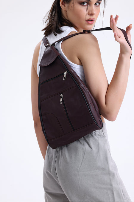 Fubileather Genuine Leather Soft-Texture Backpack, Shoulder Bag
